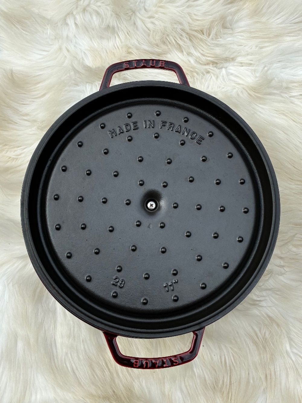 STAUB Cast Iron 7qt Round Cocotte Grenadine - Picture 5 of 15